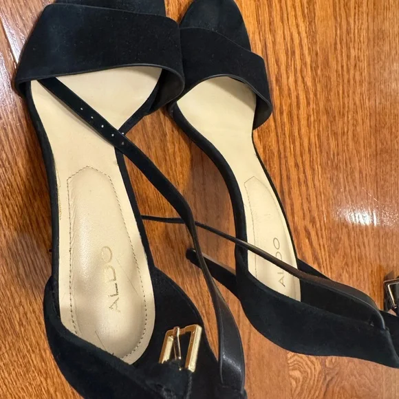 ALDO Black Strappy Heels - Picture 4 of 12